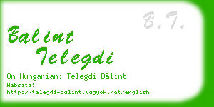 balint telegdi business card